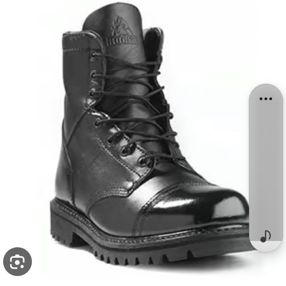 Rocky Black Men's paraboot oil resistant Leather Tactical Lace-Up Boot